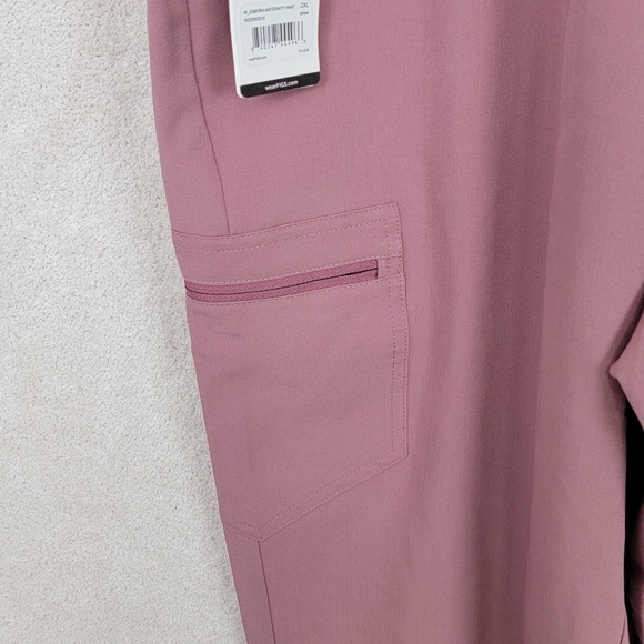 Figs Mineral Mauve Zamora Maternity Jogger Scrub Pants Sz 2XL Plus Size NEW - Picture 8 of 13